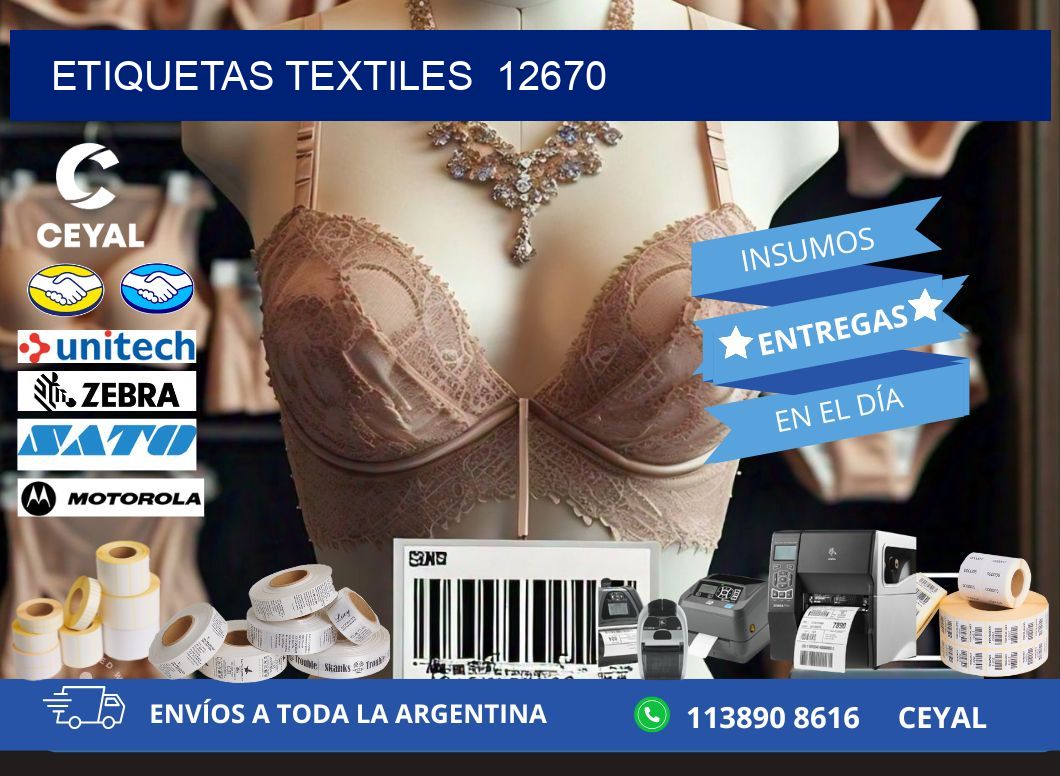 ETIQUETAS TEXTILES  12670