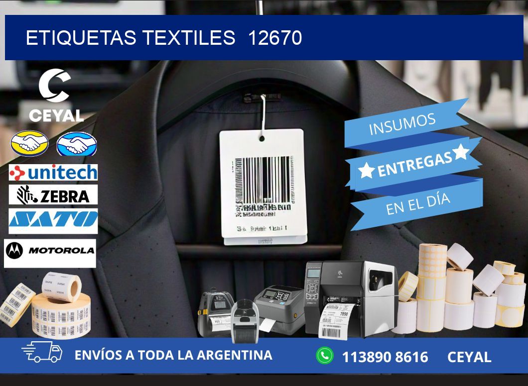 ETIQUETAS TEXTILES  12670