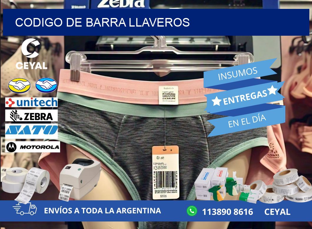 codigo de barra LLAVEROS