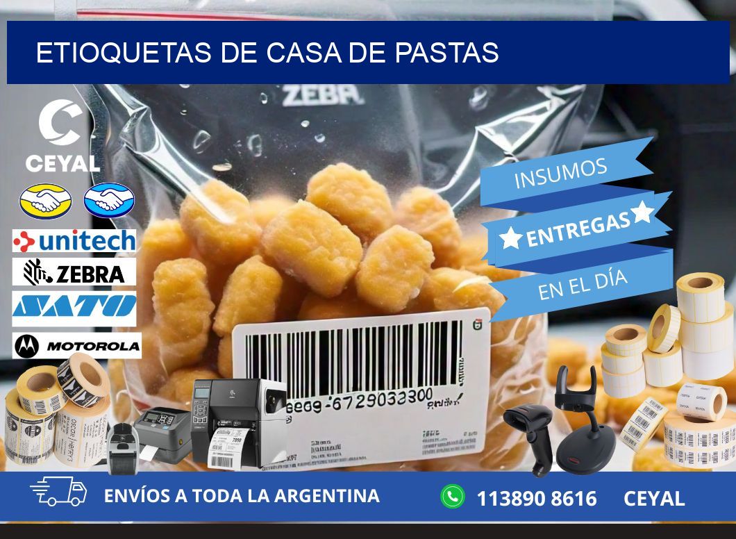 ETIOQUETAS DE CASA DE PASTAS