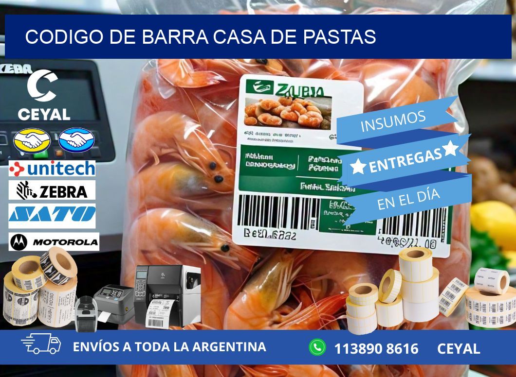 codigo de barra CASA DE PASTAS