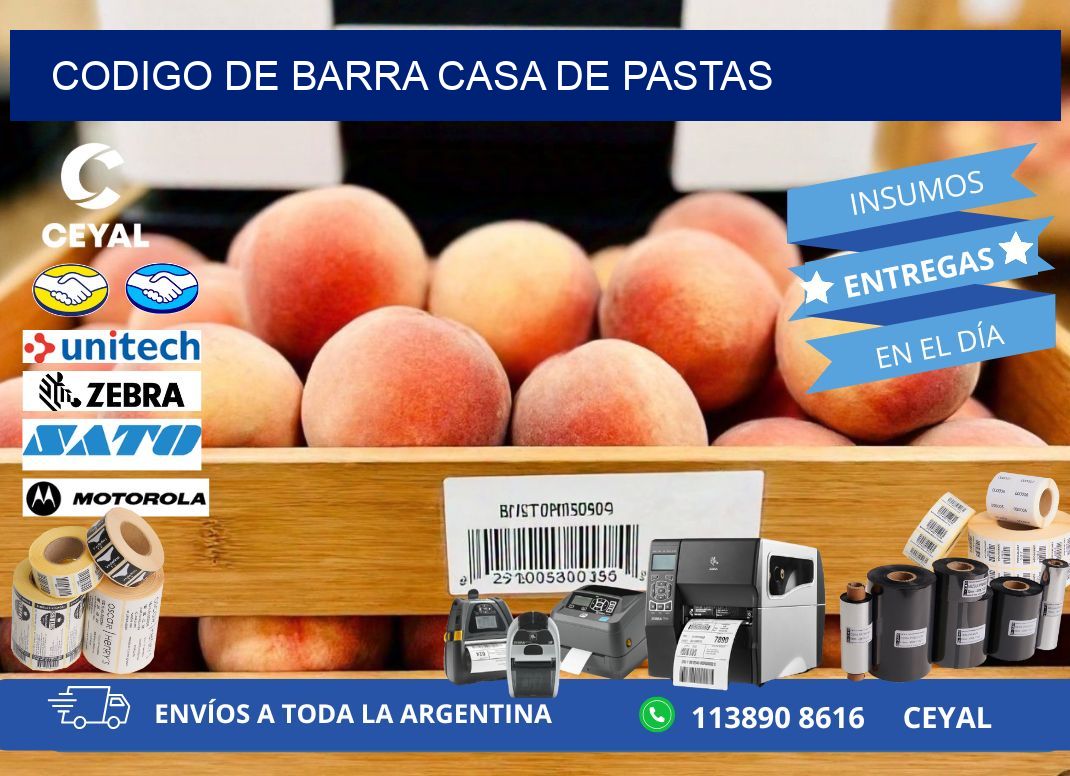 codigo de barra CASA DE PASTAS