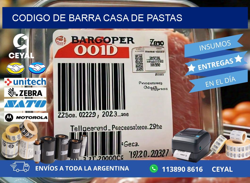 codigo de barra CASA DE PASTAS