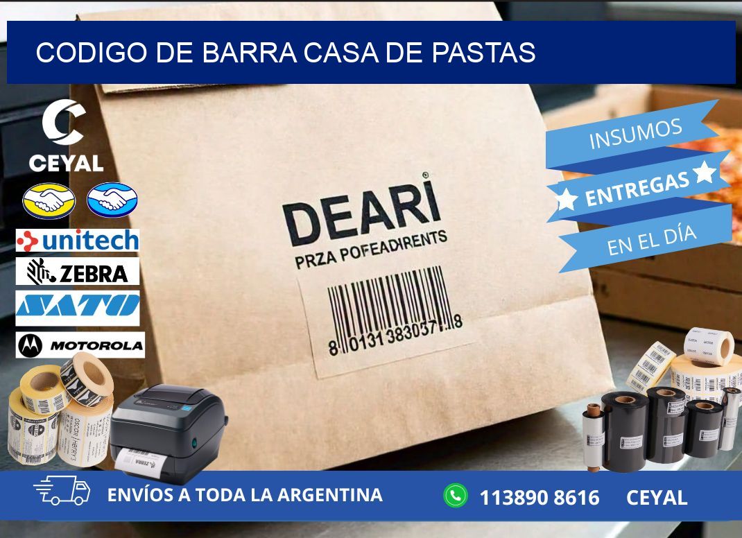 codigo de barra CASA DE PASTAS