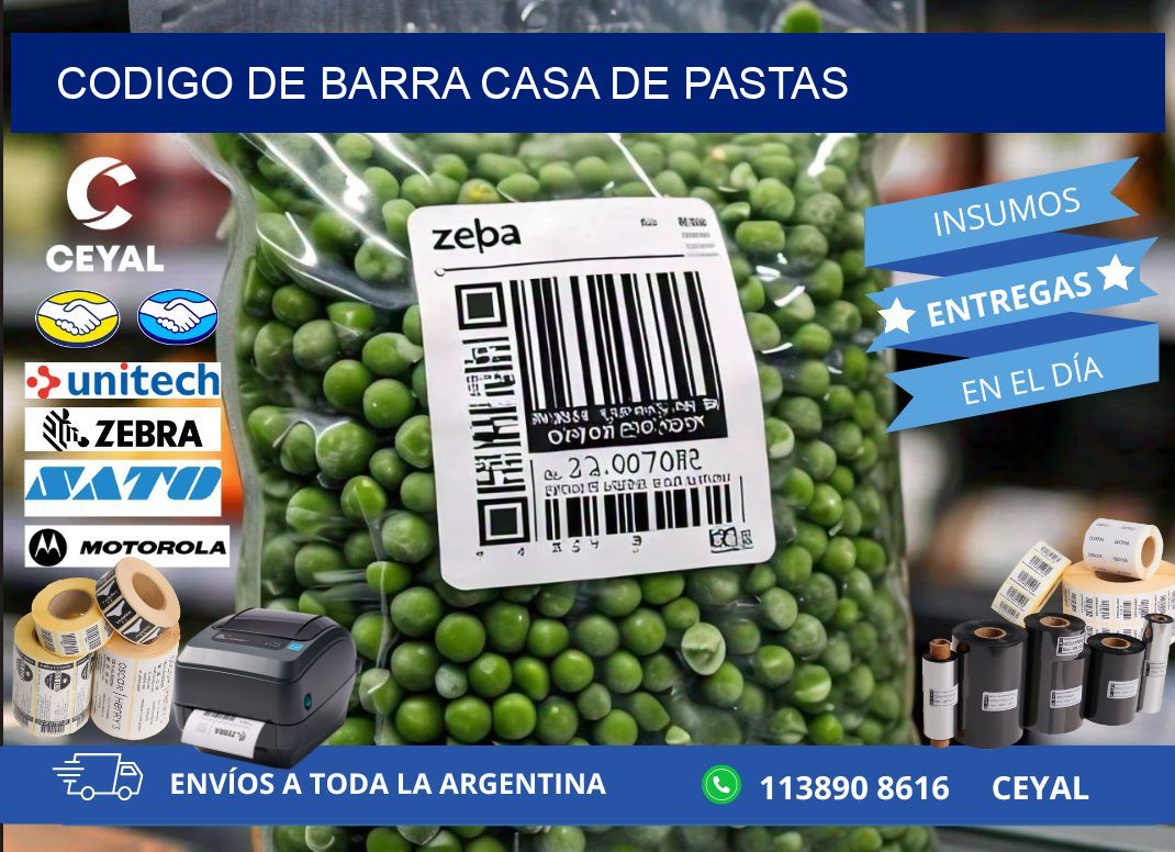 codigo de barra CASA DE PASTAS