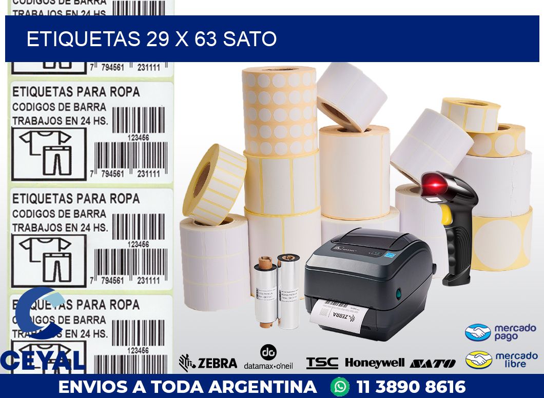 ETIQUETAS 29 x 63 SATO