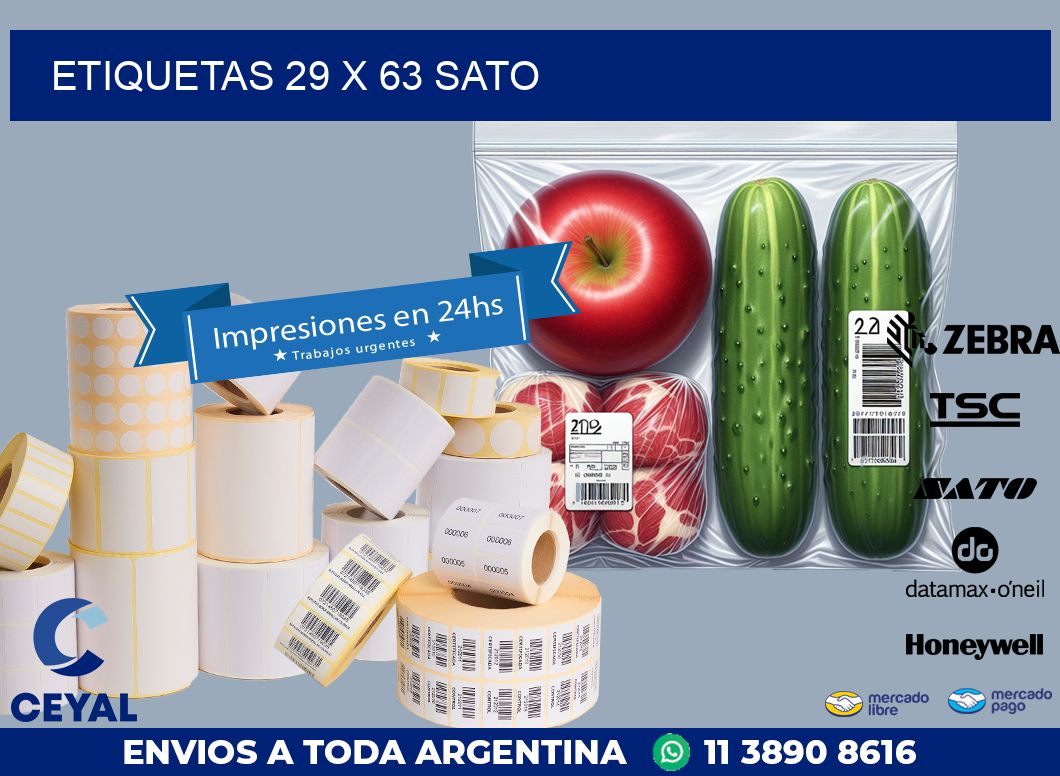 ETIQUETAS 29 x 63 SATO