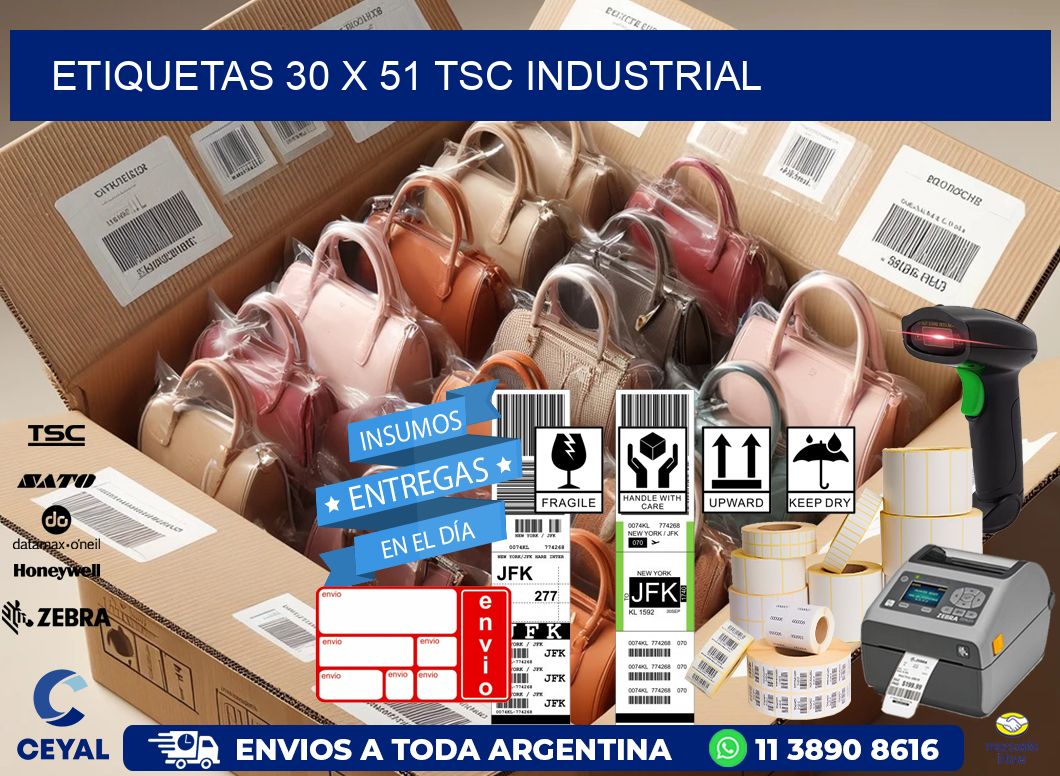 ETIQUETAS 30 x 51 TSC INDUSTRIAL