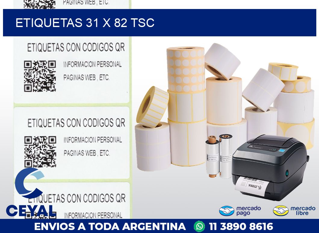 ETIQUETAS 31 x 82 TSC