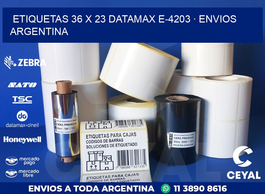 ETIQUETAS 36 x 23 DATAMAX E-4203 · ENVIOS ARGENTINA
