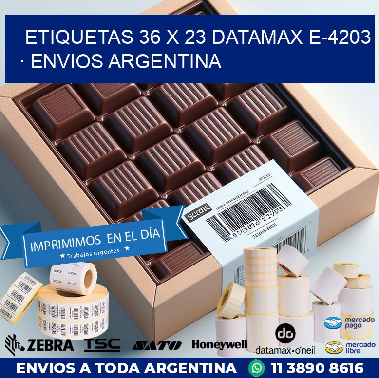 ETIQUETAS 36 x 23 DATAMAX E-4203 · ENVIOS ARGENTINA