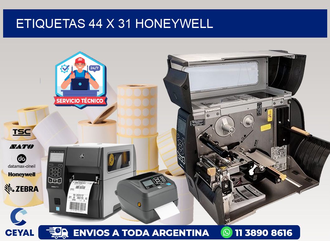 ETIQUETAS 44 x 31 HONEYWELL