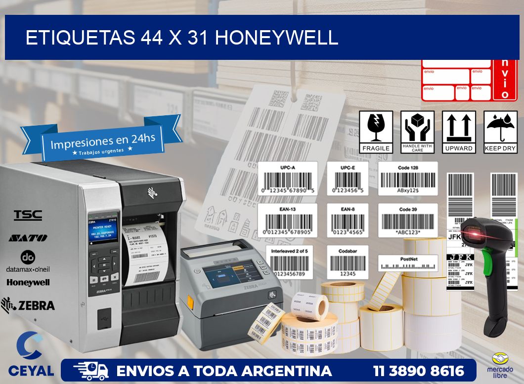 ETIQUETAS 44 x 31 HONEYWELL