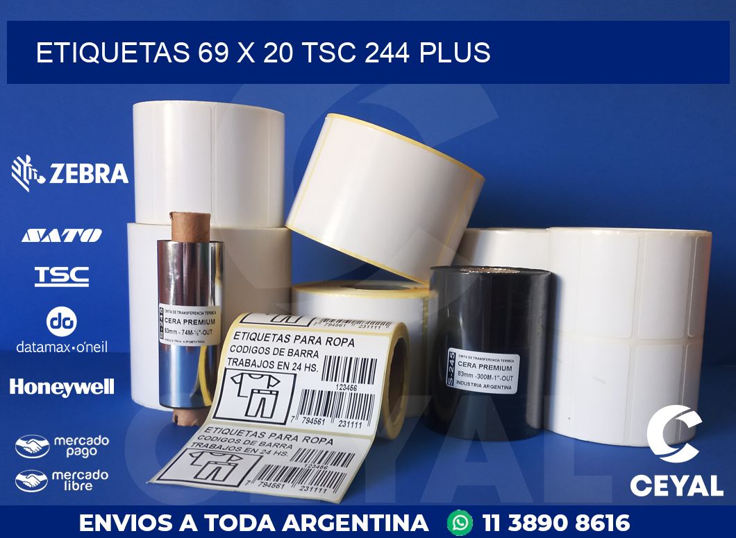 ETIQUETAS 69 x 20 TSC 244 PLUS
