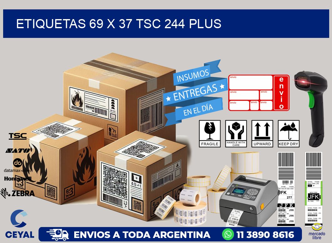 ETIQUETAS 69 x 37 TSC 244 PLUS