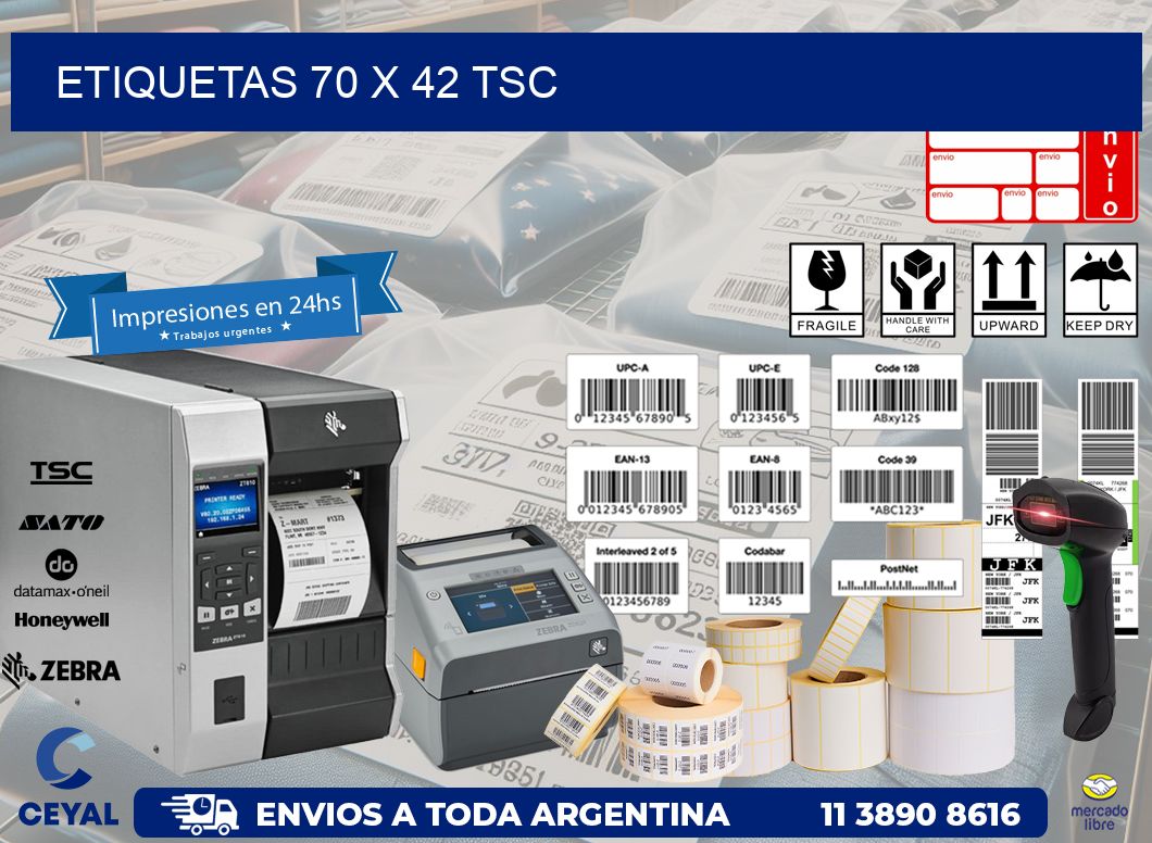 ETIQUETAS 70 x 42 TSC