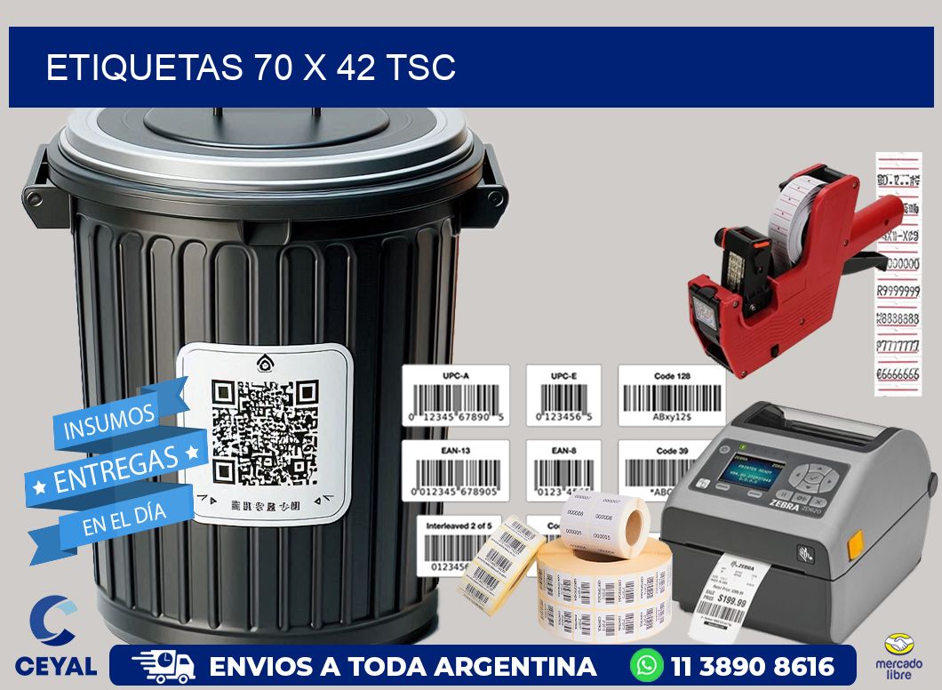 ETIQUETAS 70 x 42 TSC