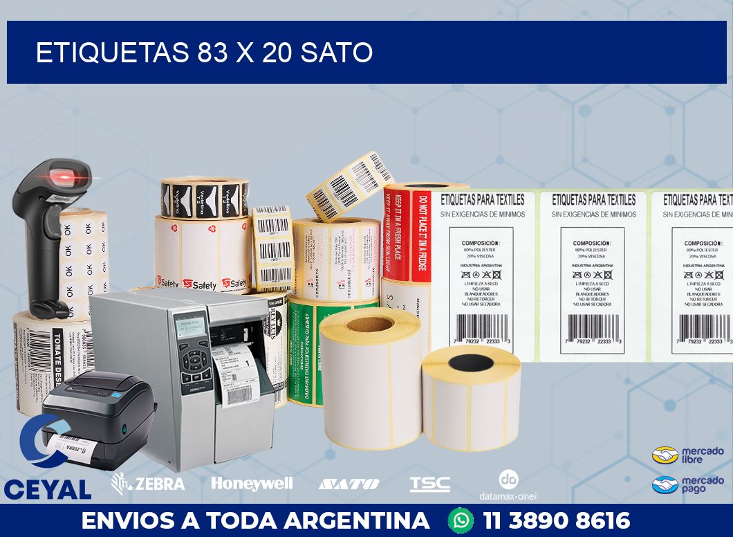 ETIQUETAS 83 x 20 SATO