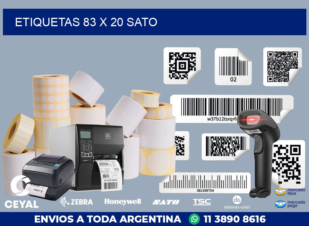 ETIQUETAS 83 x 20 SATO