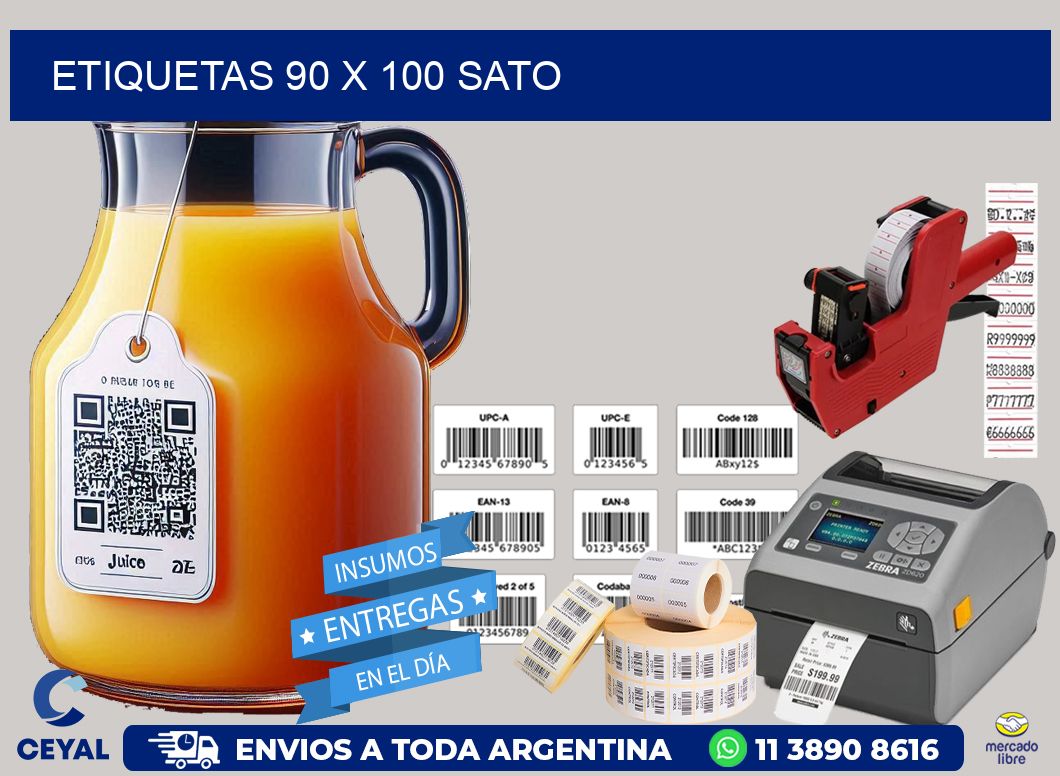 ETIQUETAS 90 x 100 SATO