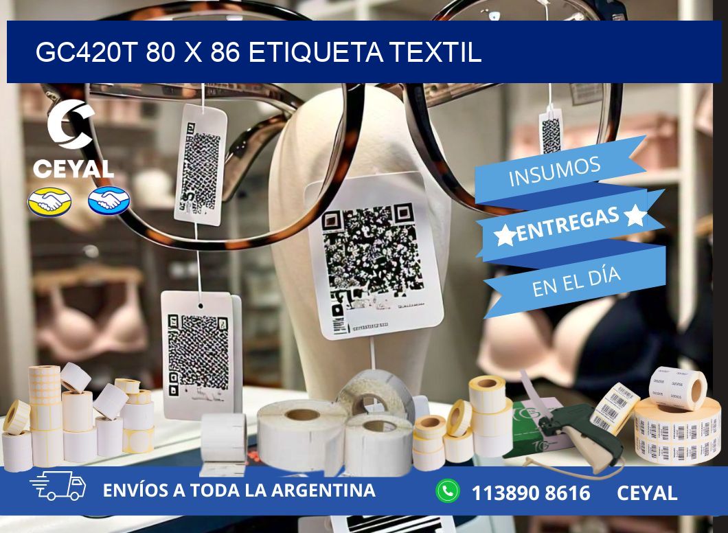 GC420T 80 x 86 ETIQUETA TEXTIL