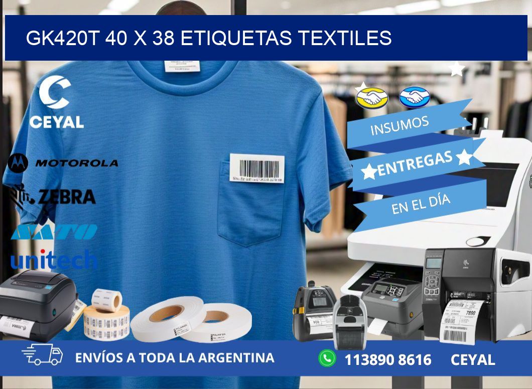 GK420T 40 x 38 ETIQUETAS TEXTILES