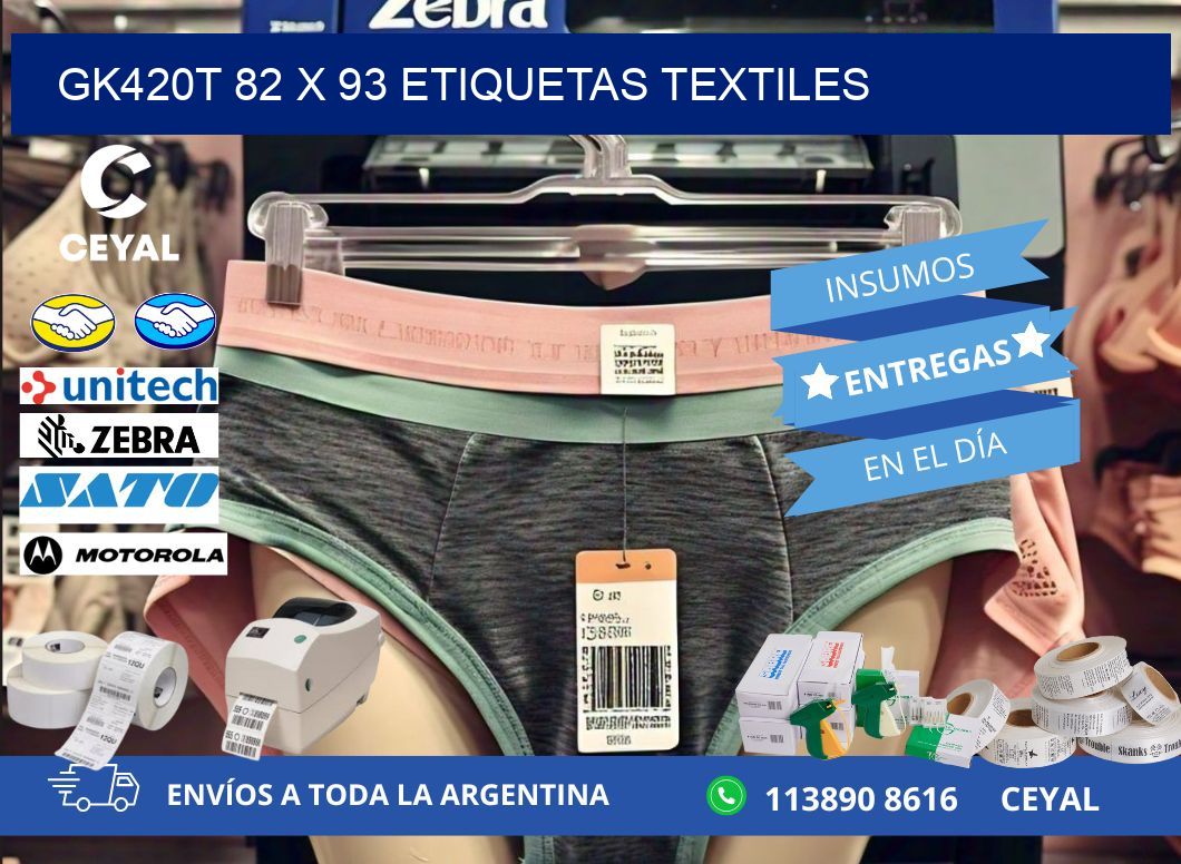GK420T 82 x 93 ETIQUETAS TEXTILES