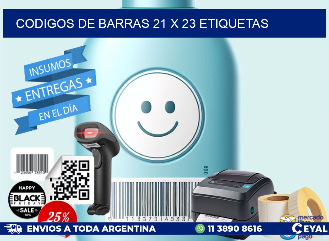 codigos de barras 21 x 23 etiquetas
