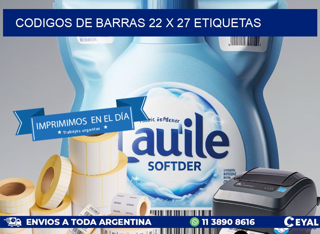 codigos de barras 22 x 27 etiquetas