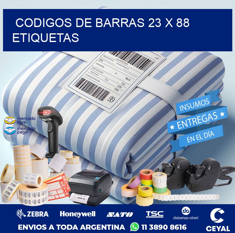 codigos de barras 23 x 88 etiquetas