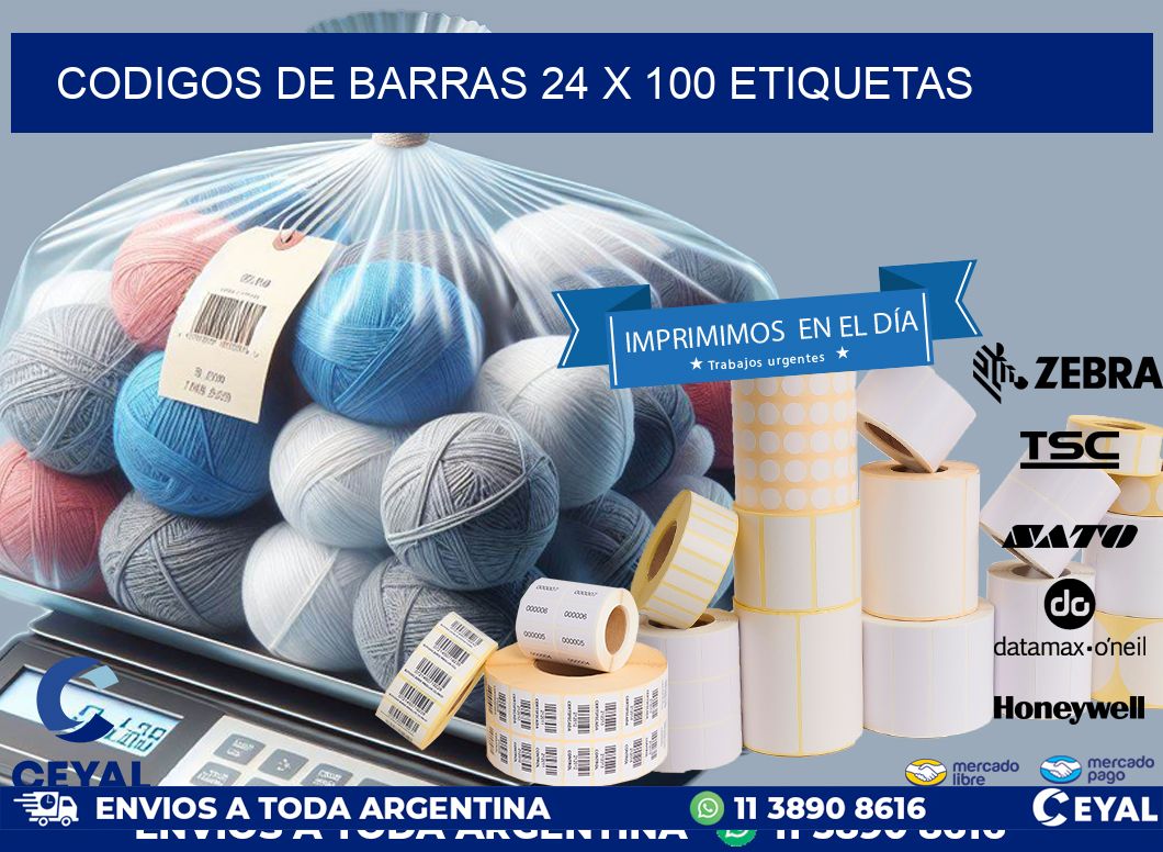 codigos de barras 24 x 100 etiquetas