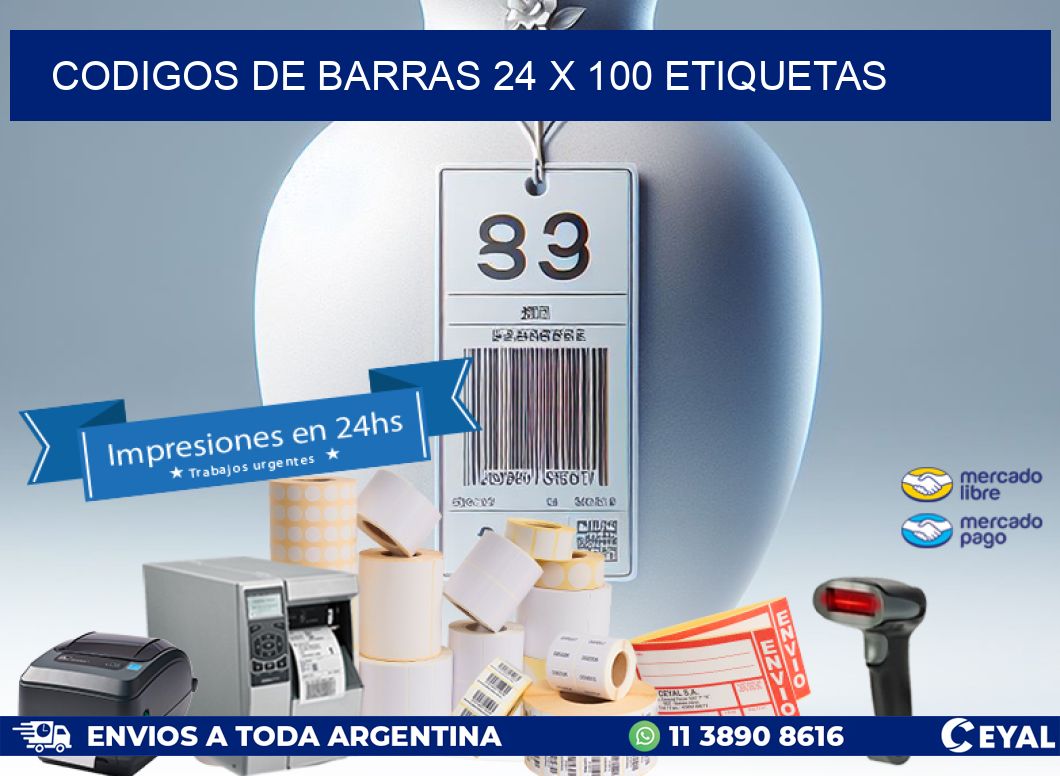 codigos de barras 24 x 100 etiquetas