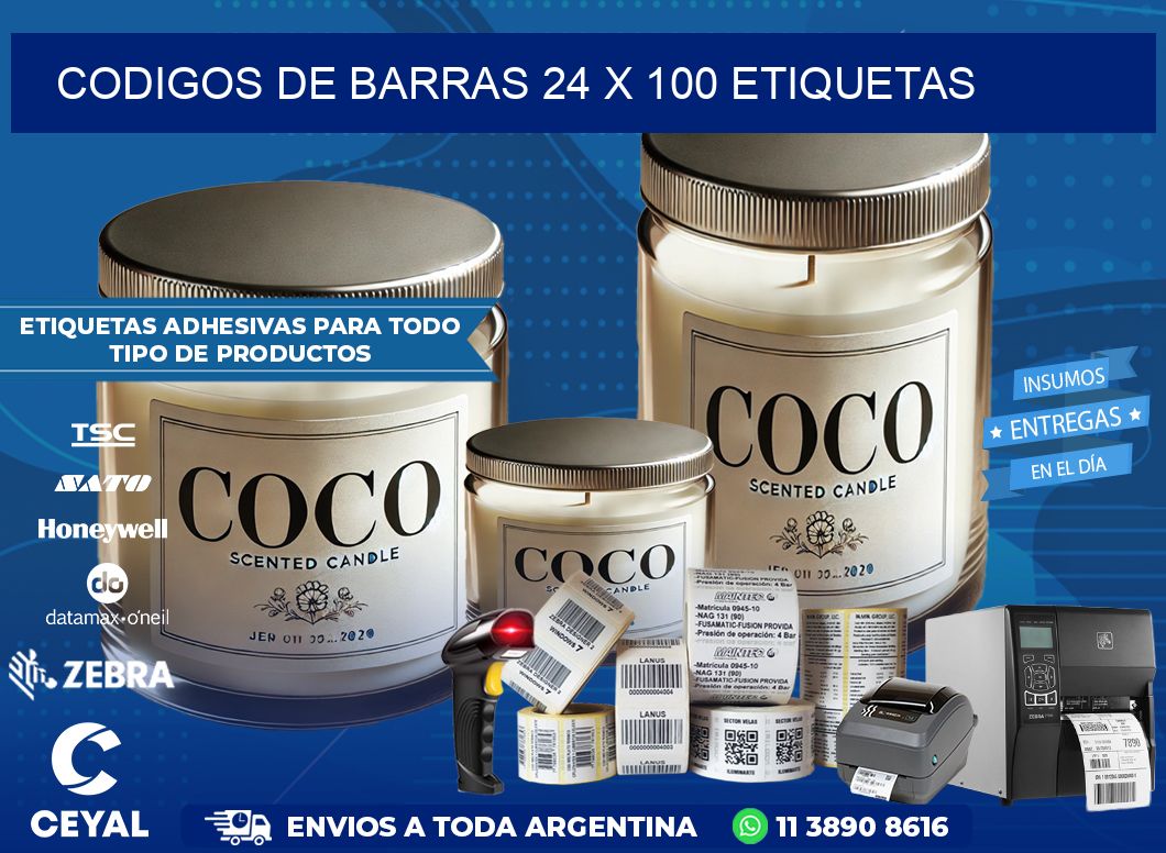 codigos de barras 24 x 100 etiquetas