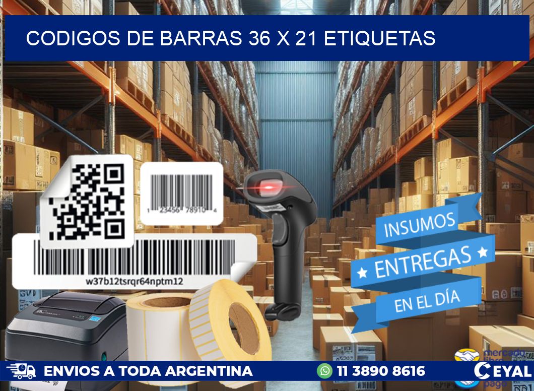 codigos de barras 36 x 21 etiquetas