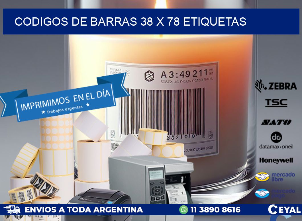 codigos de barras 38 x 78 etiquetas
