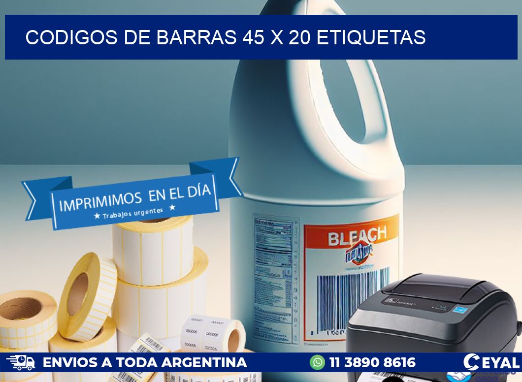 codigos de barras 45 x 20 etiquetas