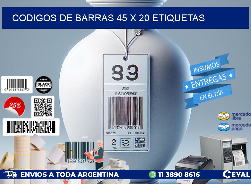 codigos de barras 45 x 20 etiquetas
