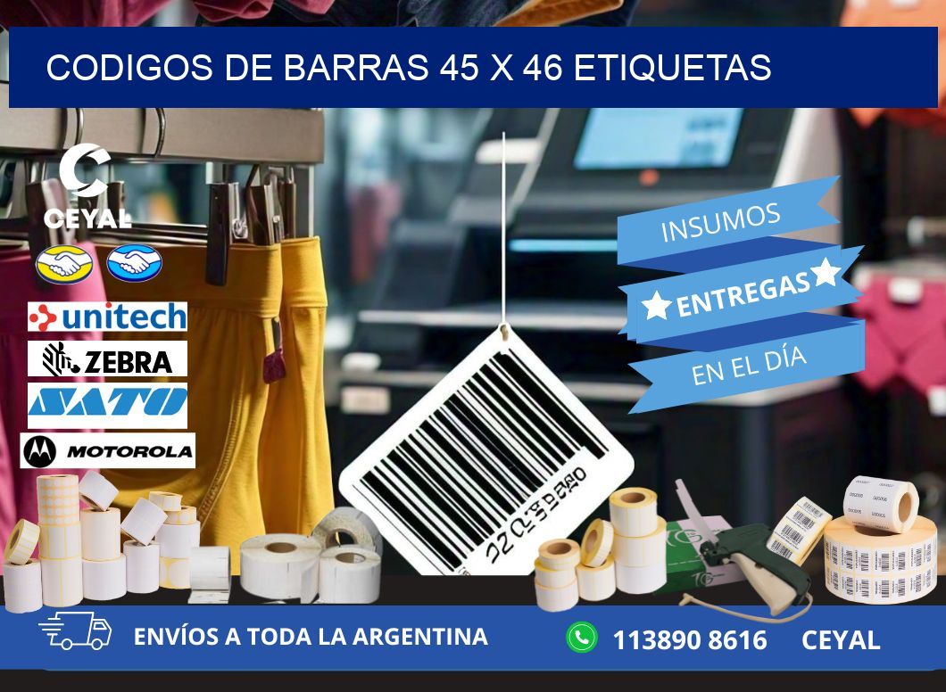 codigos de barras 45 x 46 etiquetas