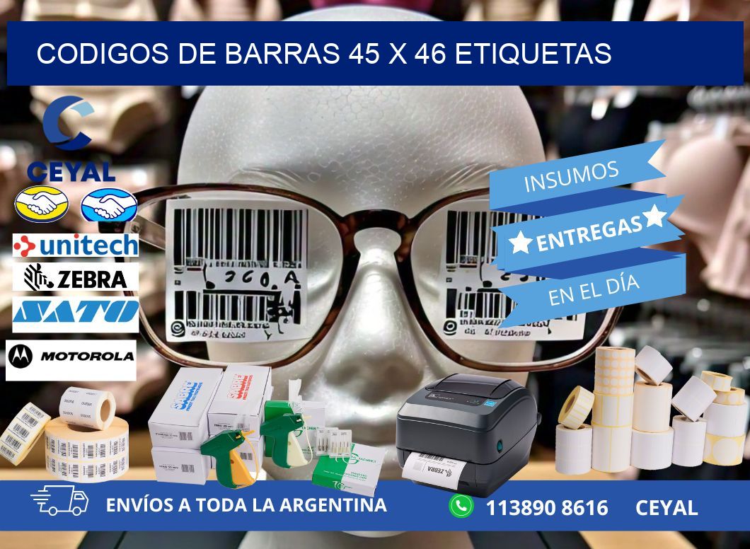 codigos de barras 45 x 46 etiquetas