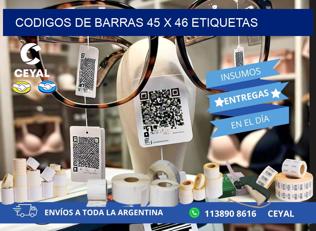 codigos de barras 45 x 46 etiquetas