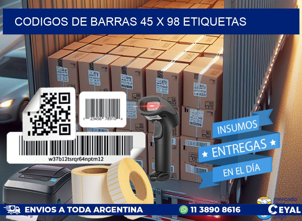 codigos de barras 45 x 98 etiquetas