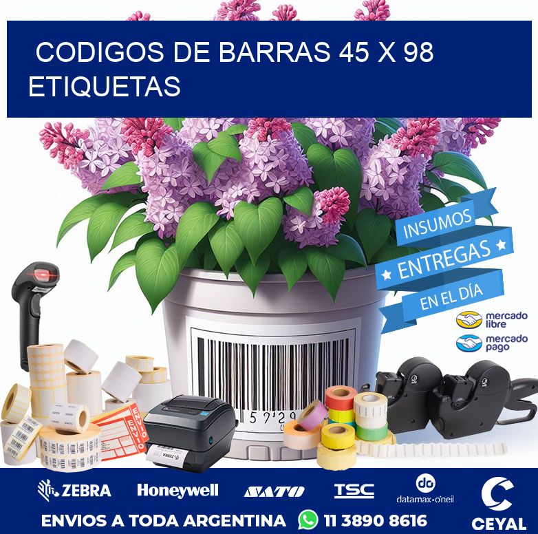 codigos de barras 45 x 98 etiquetas