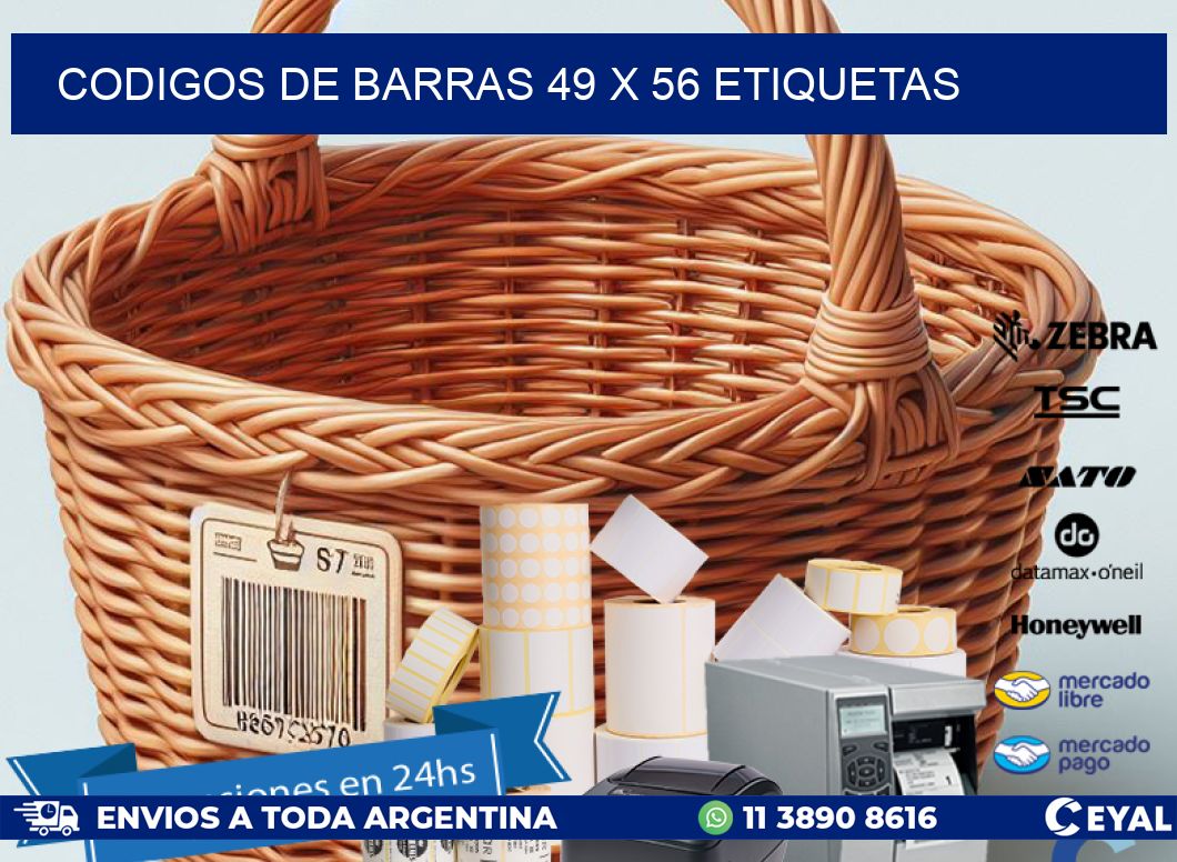 codigos de barras 49 x 56 etiquetas