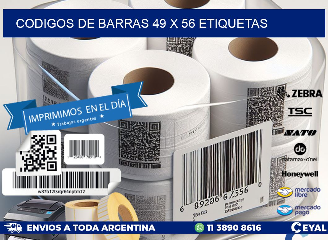 codigos de barras 49 x 56 etiquetas