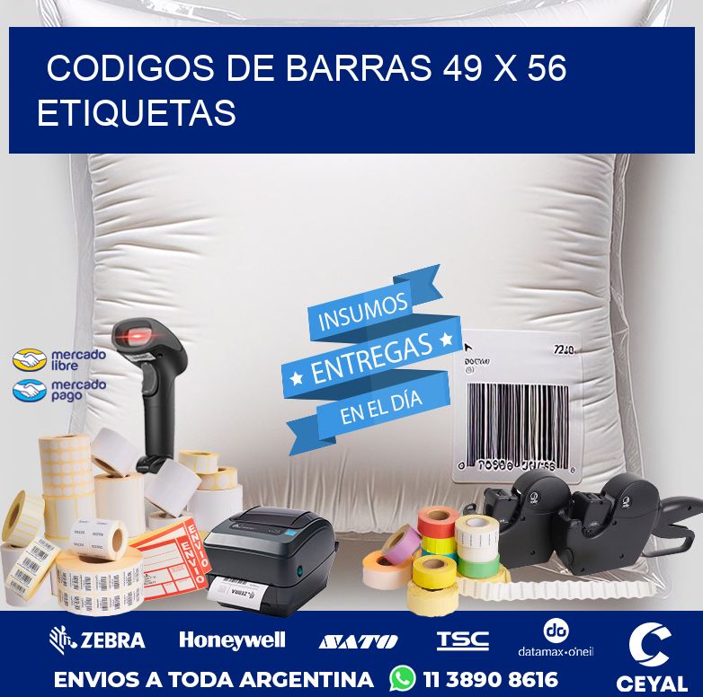 codigos de barras 49 x 56 etiquetas