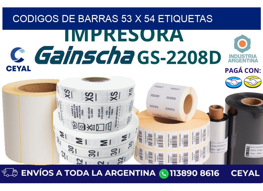 codigos de barras 53 x 54 etiquetas
