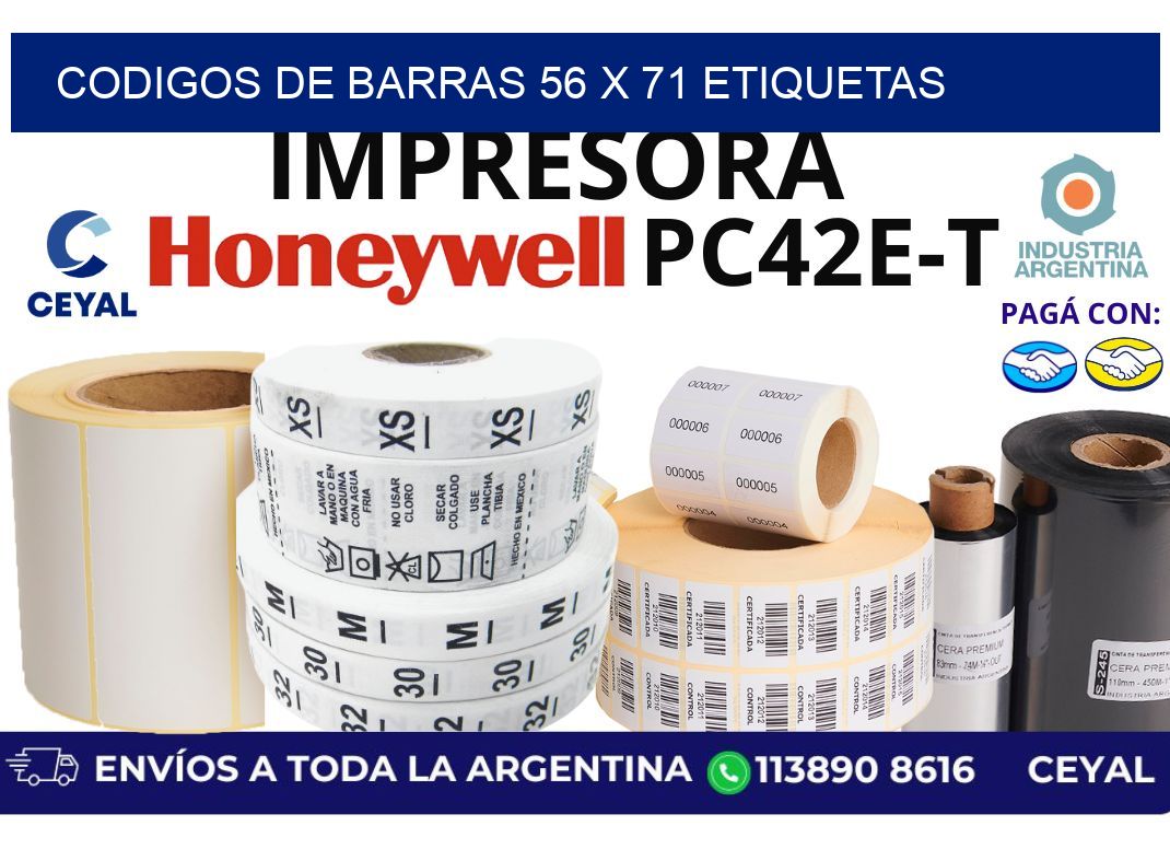 codigos de barras 56 x 71 etiquetas