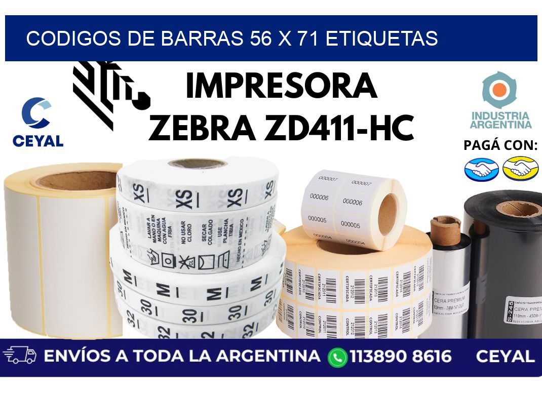 codigos de barras 56 x 71 etiquetas