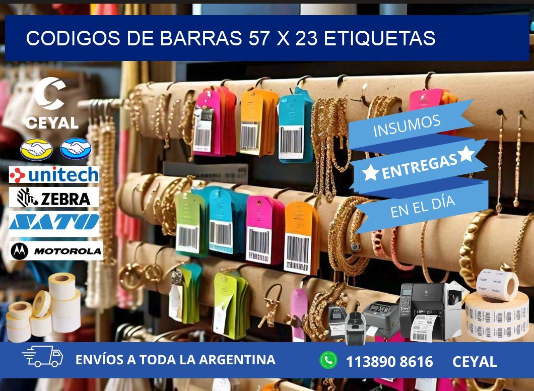 codigos de barras 57 x 23 etiquetas