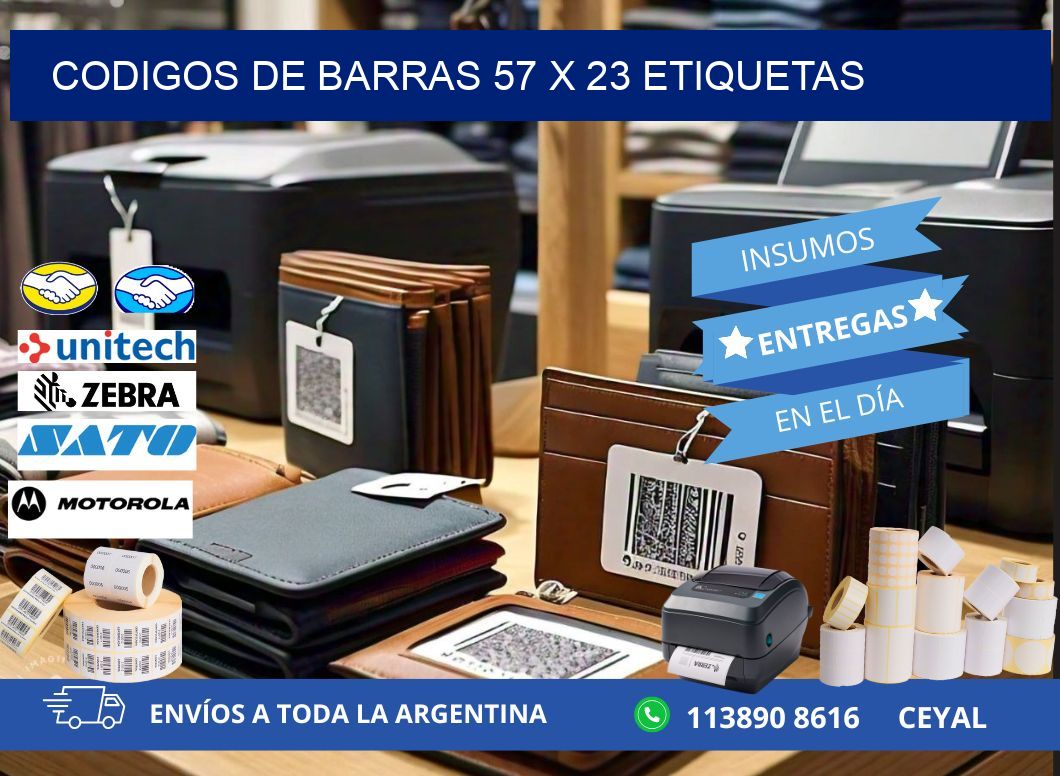 codigos de barras 57 x 23 etiquetas